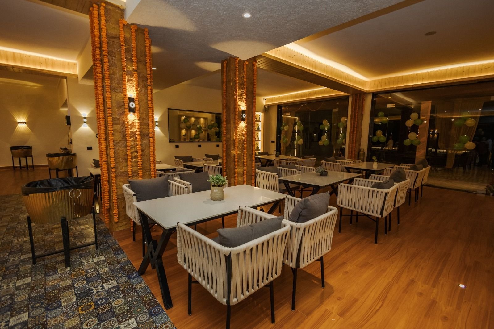 Restaurant interior at Parkley Inn Bhimtal